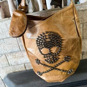 Studded Skull Crossbody Bag by AmeriLeather